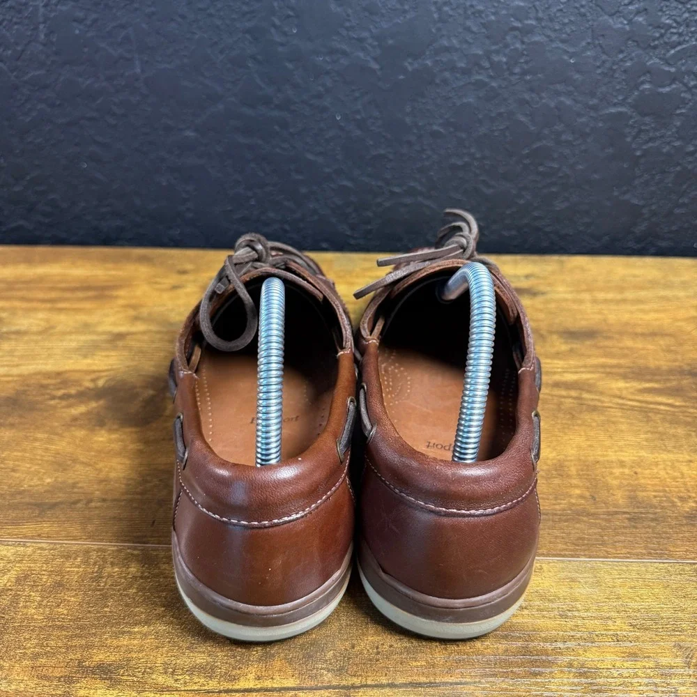 Allen Edmonds Eastport 43504 Brown Leather Boat Shoes Mens 7.5 D
